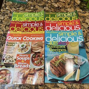 Taste Of Homes Simple and Delicious Back Issues Recipes Magazines 2006 set Of 6